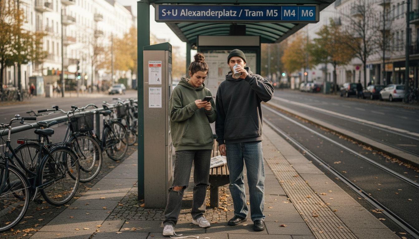 Junge Leute in lässigen Oversize-Outfits prägen das Straßenbild in Berlin.