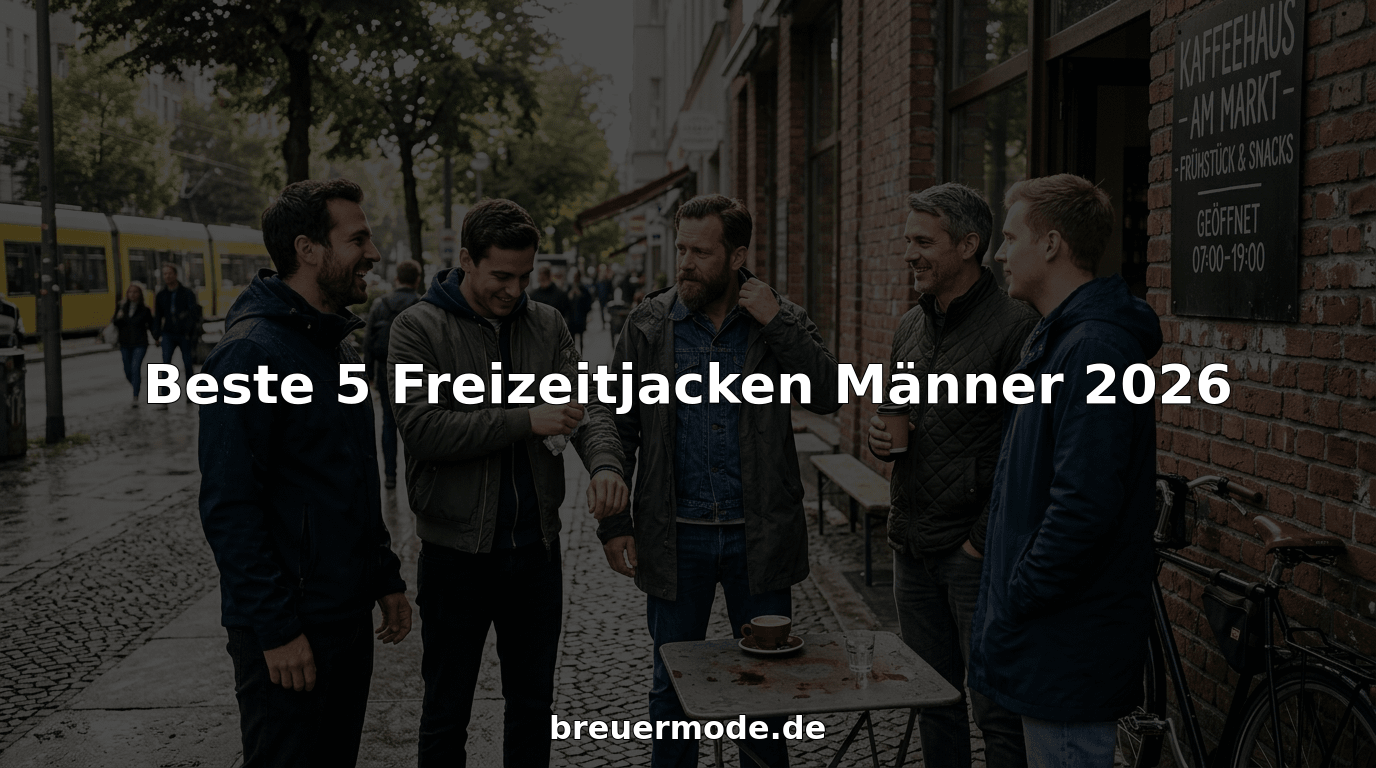 Männer in der Stadt, die unterschiedliche Freizeitjacken tragen