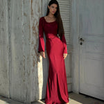 Sophie | Langärmliges Maxikleid – Fließender Schnitt für Eleganz und Komfort Zendoo.de