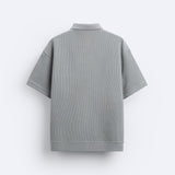 Kurzärmeliges Poloshirt in Cremeweiß – Minimalistisch und Bequem