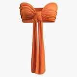 Lara | Elegantes Zweiteiler-Set mit Schleifen-Bandeau & Weitbein-Hose