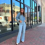 Sabina | Flared High-Waist Jeans |  trendy und stilvoll