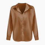 Florentine | Elegante Langarm-Bluse aus seidigem Satin