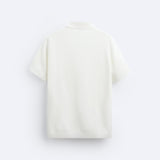 Klassisches Strick-Poloshirt in Weiß