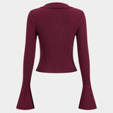 Atasha | Elegantes Strick-Zweiteiler-Set mit Volant-Rock