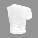 Athena | One-Shoulder Top & Drapierter Minirock – Perfekt für glamouröse Auftritte