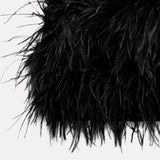 Claudia | Minikleid mit Federbesatz