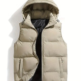 Isaac | Leichter Körperwärmer Herren Winter Steppweste mit Kapuze