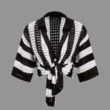 Noemi | Stylisches Häkel-Zweiteiler-Set mit Streifenmuster