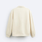 Beiger Pullover mit Polokragen – Lässiger Stil mit Eleganz