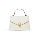 Elena | Strukturierte Damenhandtasche mit Top-Handle & goldfarbenem Verschluss – Elegante City-Bag