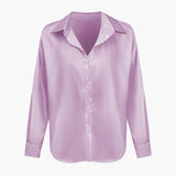 Florentine | Elegante Langarm-Bluse aus seidigem Satin