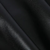 Edwina | Figurbetonter Kunstleder-Midirock mit asymmetrischer Wickeloptik