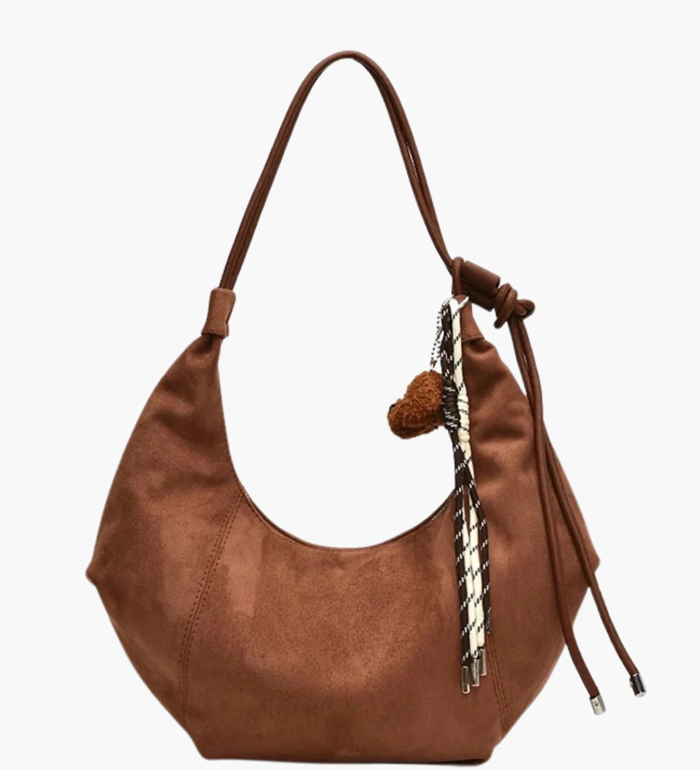 Amalia | Wildleder Boho-Chic Hobo Tasche mit verspieltem Charme