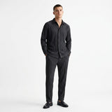 Herren Langarmhemd und Hose Set mit Rippstruktur