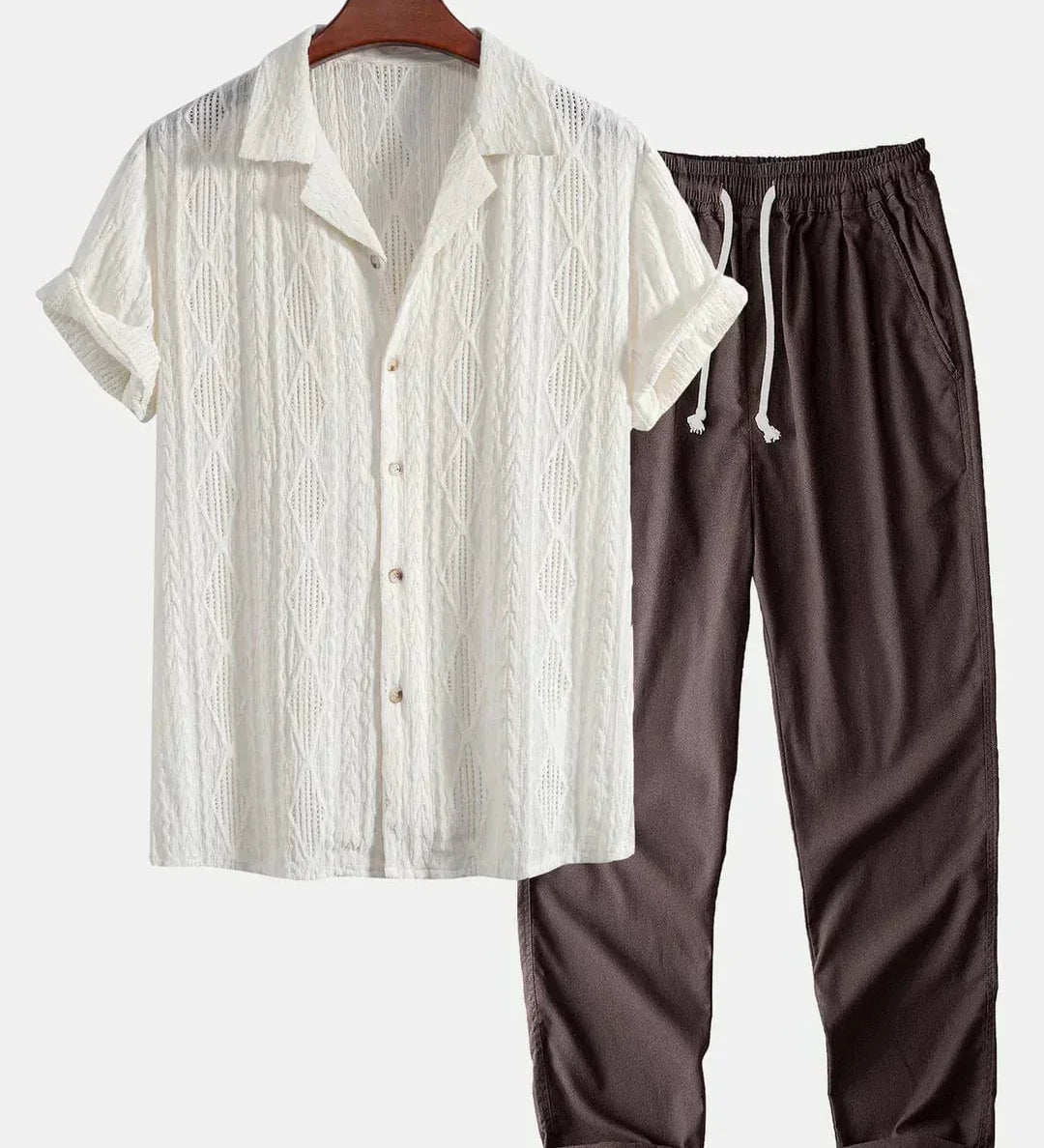 Stylisches Herren Sommer-Set | Zweiteiler aus Frottee-Stoff