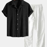 Stylisches Herren Sommer-Set | Zweiteiler aus Frottee-Stoff
