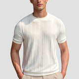 Old Money Classic Heavy O-Neck Striped T-Shirt