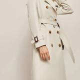 Christa | Stylischer langer Mantel mit Reverskragen für Frauen