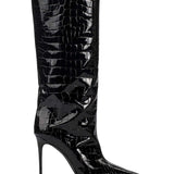 Camille | Croco-Leder-Stiefel mit Stiletto-Absatz - Zendoo.de