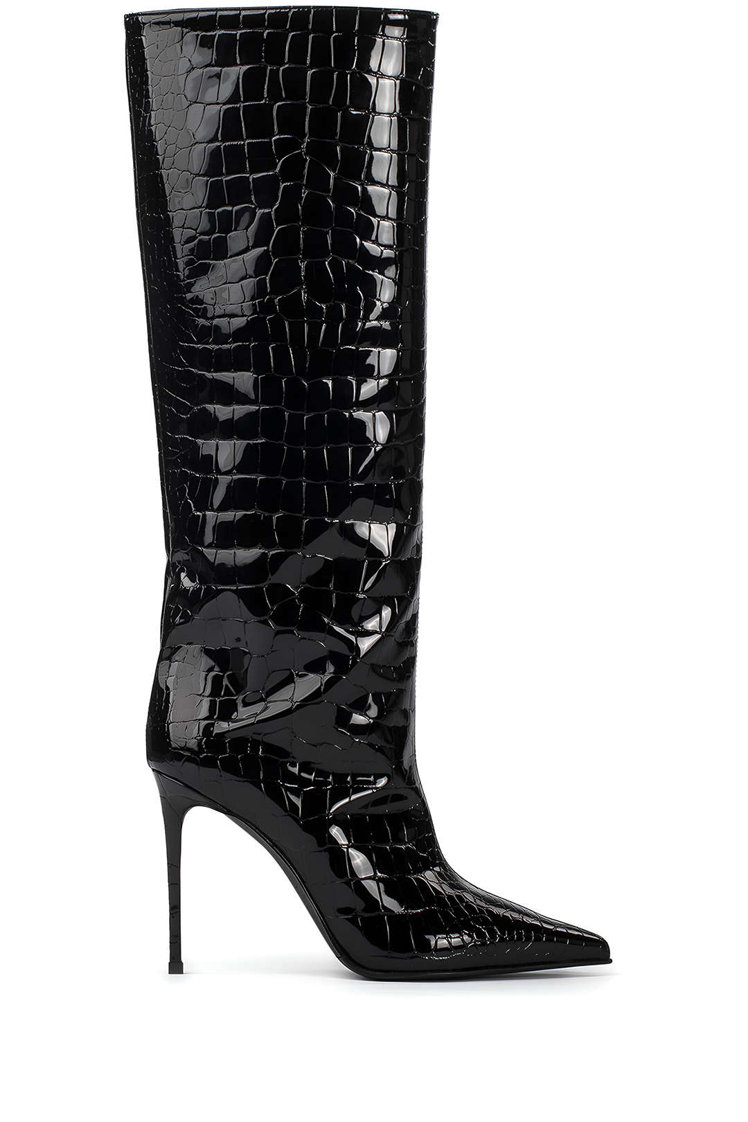 Camille | Croco-Leder-Stiefel mit Stiletto-Absatz - Zendoo.de
