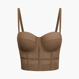 Ida | Figurbetontes Bustier-Top mit Bügel-Cups und transparenter Mesh-Struktur