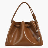 Friederike | Glänzende Handtasche mit Kordelzug