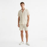 Herren Kurzarmhemd und Shorts Set mit Strukturstoff