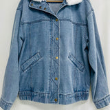 Eva | Damen-Denimjacke mit Fleecekragen – Trendy und Bequem für Jeden Tag Zendoo.de