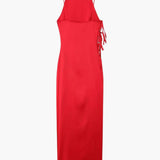 Sophia | Rotes Maxi-Kleid mit Schnürdetails