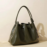 Friederike | Glänzende Handtasche mit Kordelzug