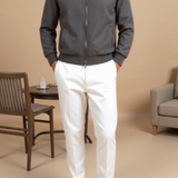 Matteo | Zeitlose Herren-Bomberjacke in Grau und Schwarz