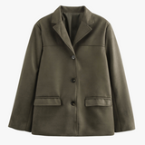 Merle | Klassischer Blazer aus Wildlederimitat in Braun