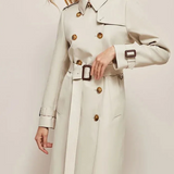 Christa | Stylischer langer Mantel mit Reverskragen für Frauen