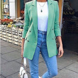 Eleganter Langblazer mit Doppelknopf – Stilvoller Klassiker für Business & Freizeit