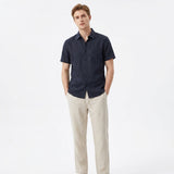 Herren Kurzarmhemd und Hose Set mit Brusttasche