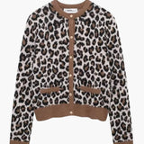 Nicole | Leopard Print Strickjacke