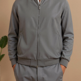 Matteo | Zeitlose Herren-Bomberjacke in Grau und Schwarz