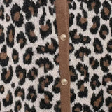 Nicole | Leopard Print Strickjacke