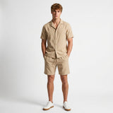 Herren Kurzarmhemd und Shorts Set mit Reverskragen