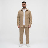 Herren Overshirt und Hose Set mit Brusttaschen