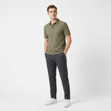 Herren Feinstrick Poloshirt mit Strukturmuster
