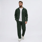 Herren Overshirt und Hose Set mit Brusttaschen