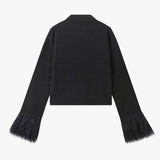 Manon | Strickjacke mit Knöpfen und Federärmeln