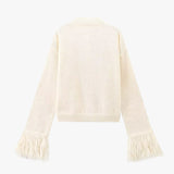 Manon | Strickjacke mit Knöpfen und Federärmeln
