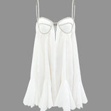 Sophia | Glamouröses Mini-Kleid mit Kristall-Trägern – Feminin & stilvoll für besondere Anlässe