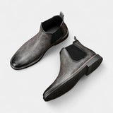 Herren-Chelsea-Boots aus Lederimitat mit Elastikeinsatz