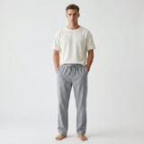 Herren Freizeithose mit Kordelzug und Geradem Bein