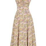 Julia | Taillenformendes, farbenfrohes Midikleid