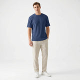Herren Struktur T-Shirt mit Rundhalsausschnitt